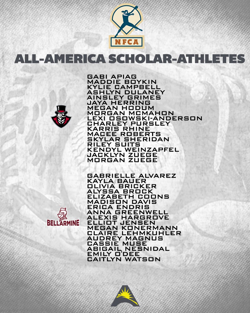 ASUNSports's tweet photo. 𝐀𝐂𝐀𝐃𝐄𝐌𝐈𝐂 𝐄𝐗𝐂𝐄𝐋𝐋𝐄𝐍𝐂𝐄!👏📚💯

Congratulations to our 1️⃣0️⃣9️⃣ @ASUNSoftball individuals who were named to @NFCAorg All-America Scholar-Athletes list! 

📰 | https://t.co/w6UZ415ENK

#ASUNBuilt https://t.co/h3lKZx6LAT