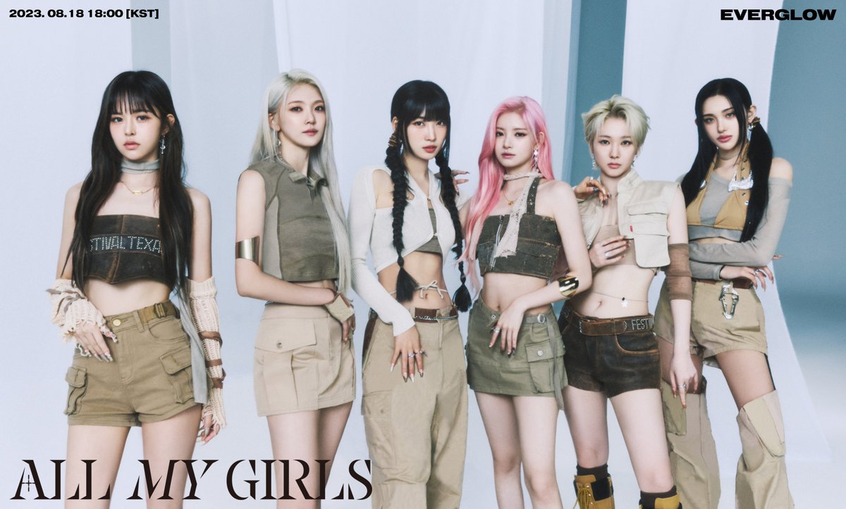 PopBase's tweet photo. EVERGLOW drops group teaser photos for ‘All My Girls.’ Out Friday, August 18th. https://t.co/rxvBlawyxT