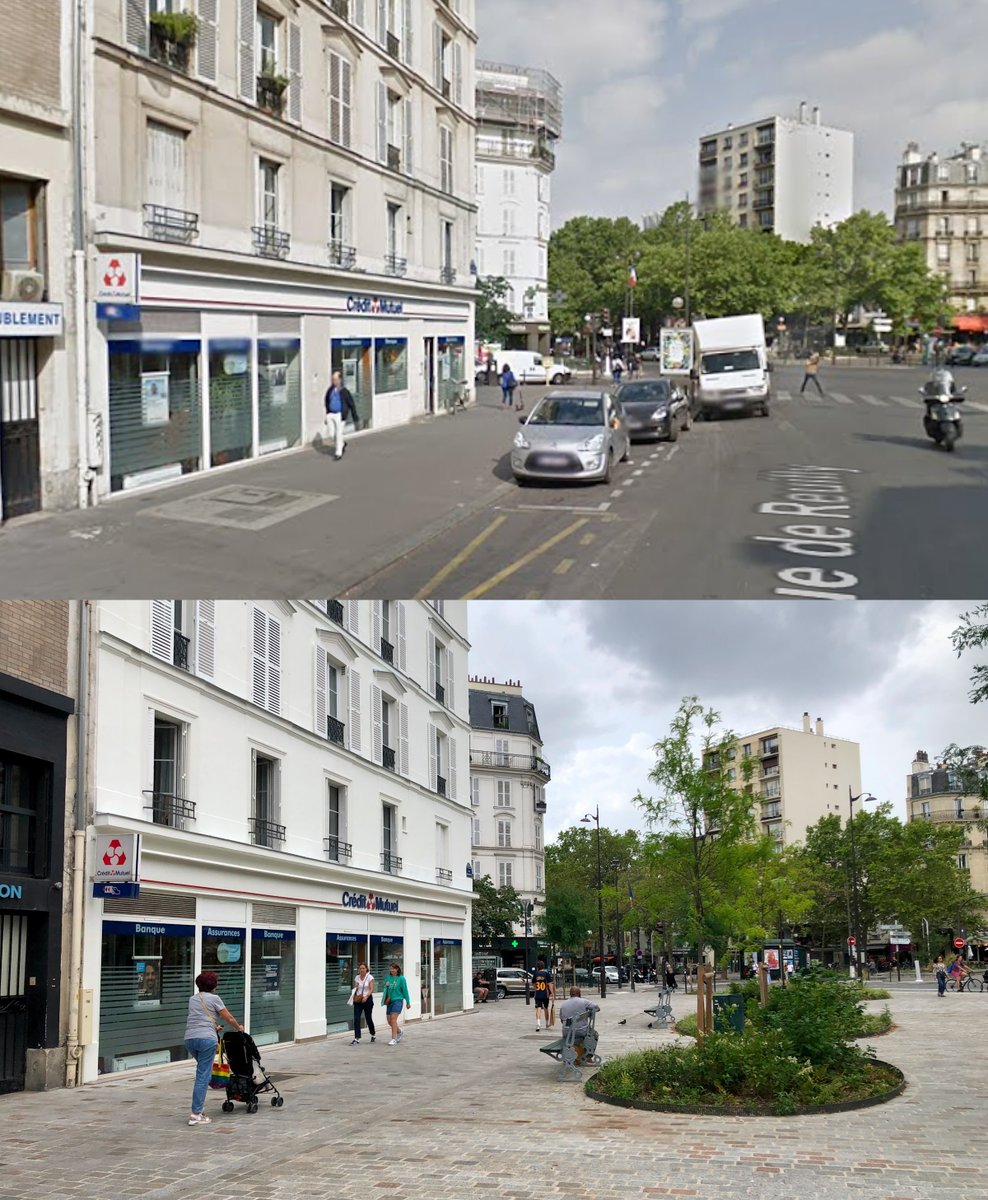 Avant / Après au bout de la Rue de Reuilly dans le 12ème arrondissement de Paris