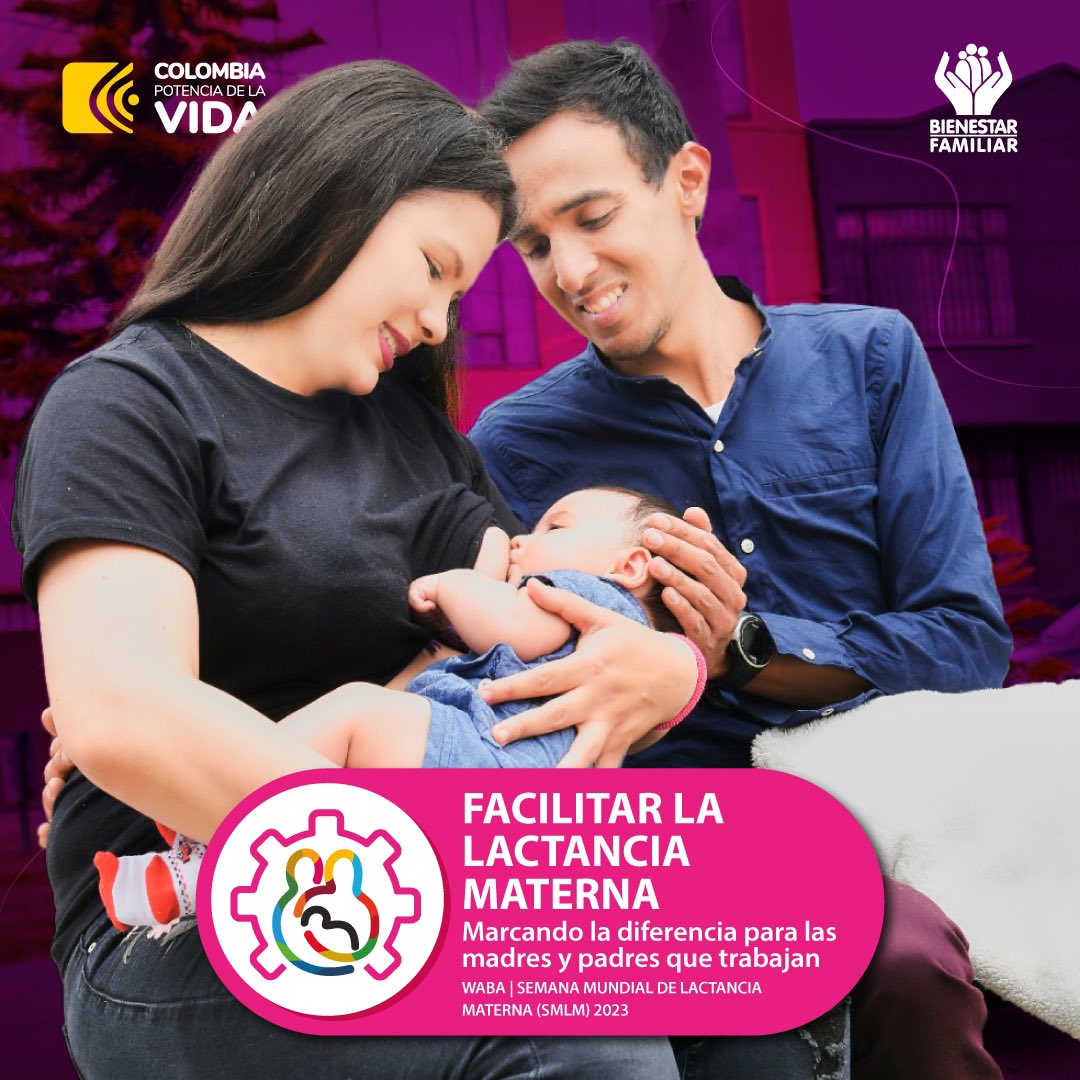 ICBFColombia's tweet photo. Apoyemos la práctica de la lactancia humana en espacios cotidianos donde transcurre la vida: el hogar, la calle y el lugar de trabajo🤱🏾🤱. 

En el ICBF incentivamos y protegemos la lactancia humana desde el inicio de la vida hasta mínimo los 2 años. 

#LactanciaMaternaPorElCambio https://t.co/u1ao20OMJu