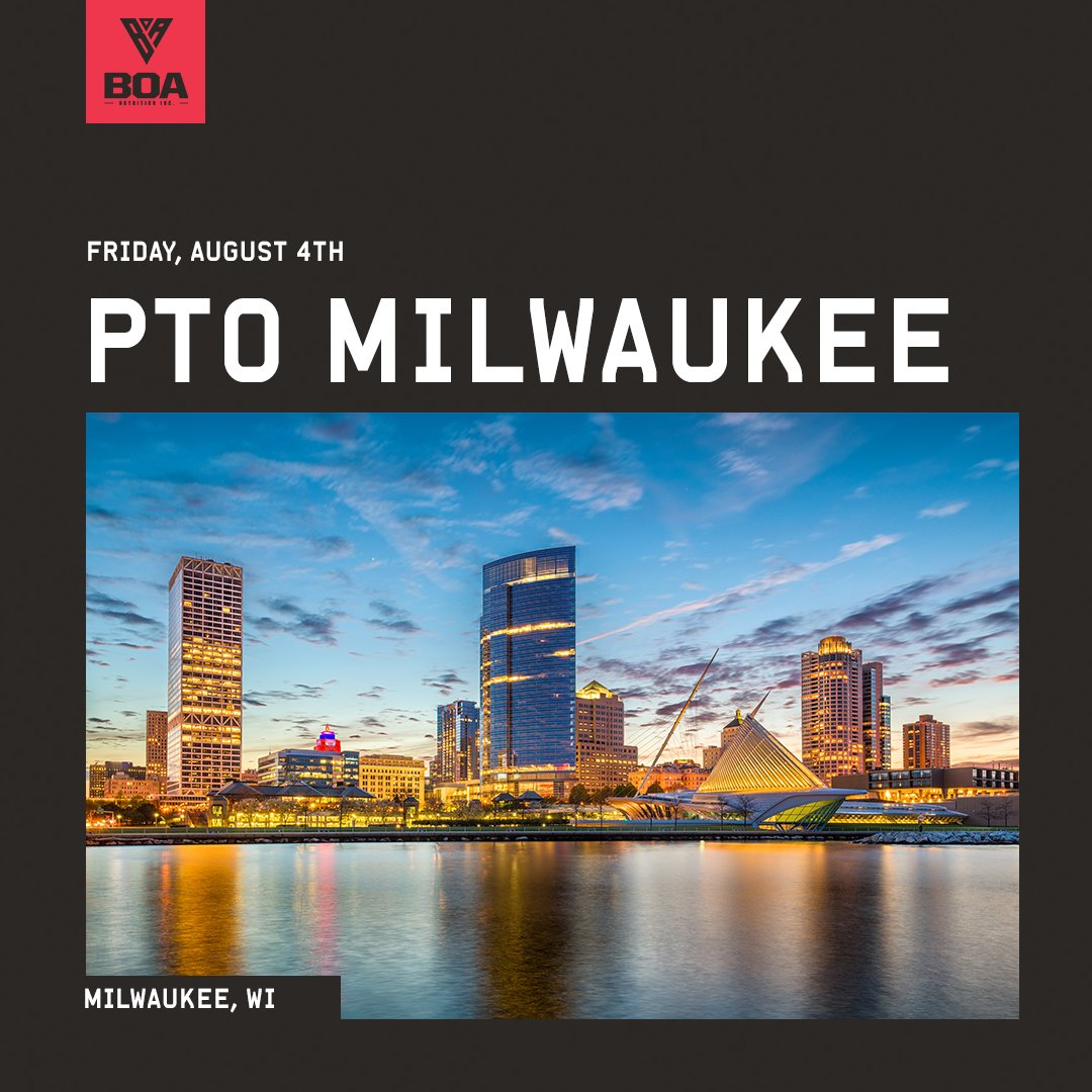 Milwaukee, Wisconsin. A good place for beer. Cheese. And wins. Good luck in Milwaukee <a href="/samgolong/">Sam Long</a>. 

#BOAorNothing
#SportsNutrition
#Triathalon
#PTOMilwaukee
#SportsCompetition
