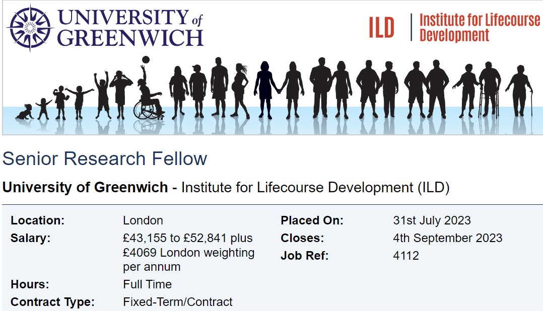 Sofia Stathi (@drsofiastathi) on Twitter photo 📢2 x 2year Postdoc opportunities! Got background in Psychology (or a related field) and looking for a research job? Join me in the Centre for Inequalities, Institute for Lifecourse Development! <a href="/ILD_Greenwich/">ILD | Institute for Lifecourse Development</a> <a href="/UniofGreenwich/">Uni of Greenwich</a> jobs.ac.uk/job/DBR965/sen… #AcademicTwitter #AcademicJobs 📢2 x 2year Postdoc opportunities! Got background in Psychology (or a related field) and looking for a research job? Join me in the Centre for Inequalities, Institute for Lifecourse Development! <a href="/ILD_Greenwich/">ILD | Institute for Lifecourse Development</a> <a href="/UniofGreenwich/">Uni of Greenwich</a> jobs.ac.uk/job/DBR965/sen… #AcademicTwitter #AcademicJobs