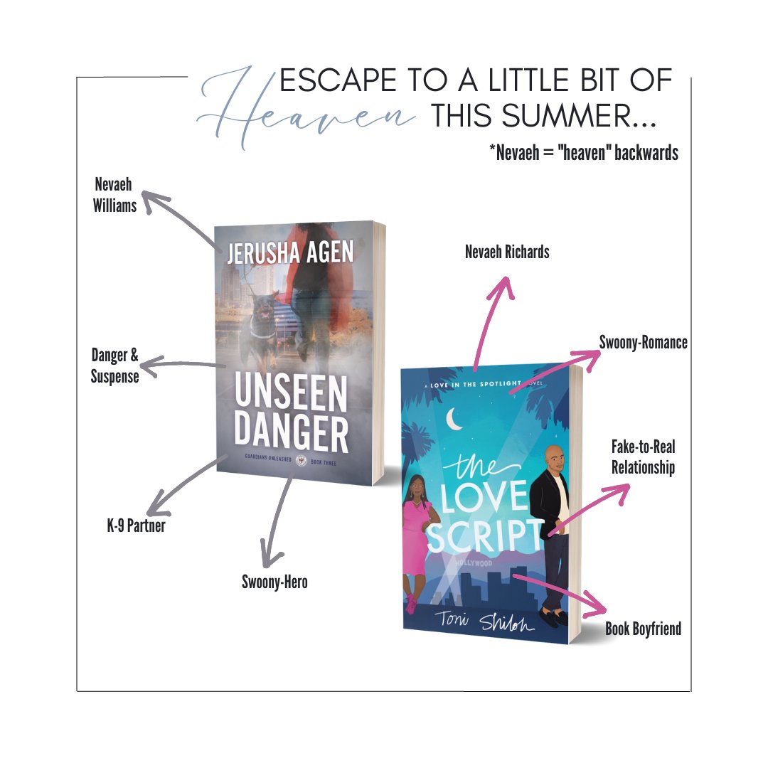 CreaJeanne's tweet photo. Happy coincidence!! Characters with the same unusual name!  I've read and loved  #unseendanger  by @SDGwords now I'm going to have to read #thelovescript by @tonishilohwrite !! ❤️❤️
#nevaeh https://t.co/0HdcChwSEJ