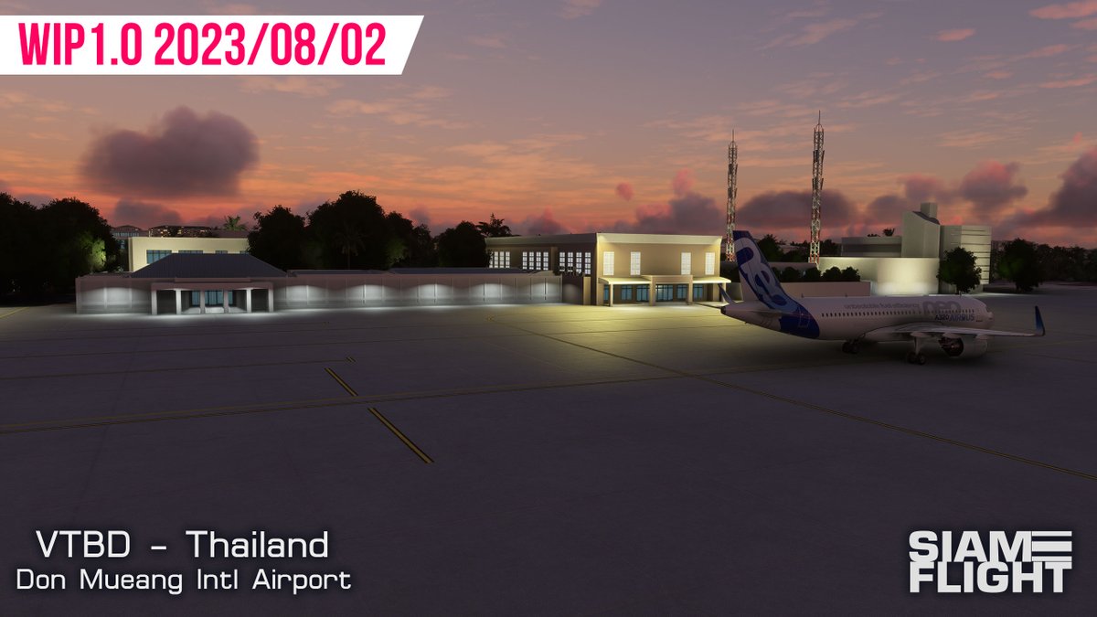 SiamFlightTH's tweet image. [DevDiary] VTBD Don Mueang Intl Airport MSFS | SiamFlight
#WIP 20230802 RTAF APRON BLDGs WIP.

- Royal Thai Air Force Administrative Building WIP.

@MSFSofficial #VTBD #SiamFlight #devdiary