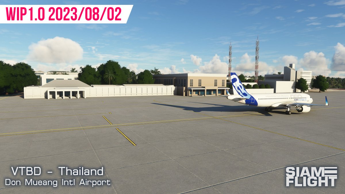 SiamFlightTH's tweet image. [DevDiary] VTBD Don Mueang Intl Airport MSFS | SiamFlight
#WIP 20230802 RTAF APRON BLDGs WIP.

- Royal Thai Air Force Administrative Building WIP.

@MSFSofficial #VTBD #SiamFlight #devdiary