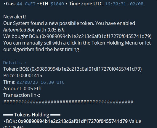 Sniper_Meme_Bot's tweet photo. Our bot sold around 2x https://t.co/wnlDQqNIuF
