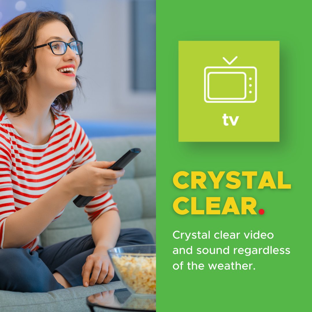 NHMU Television delivers crystal clear video and sound regardless of the weather and with optional Whole Home DVR you can watch shows you recorded or that you learned about weeks after it originally aired. 

Learn more here: nhmu.com/tv