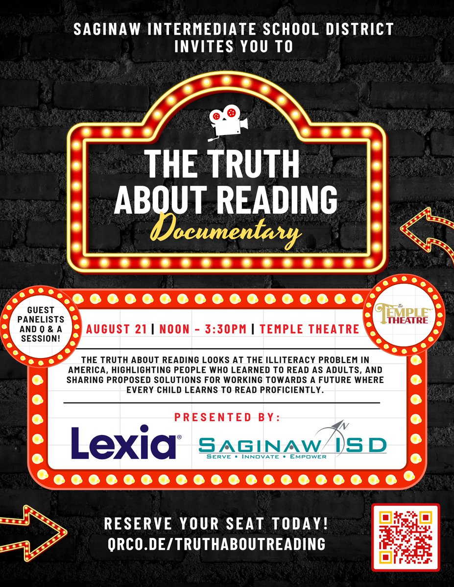 Join us for a special screening of 'The Truth About Reading' at the Temple Theater on August 21st! Presented by Lexia Learning, this enlightening documentary dives into the world of literacy like never before. Don't miss the chance to engage with our expert discussion panel at