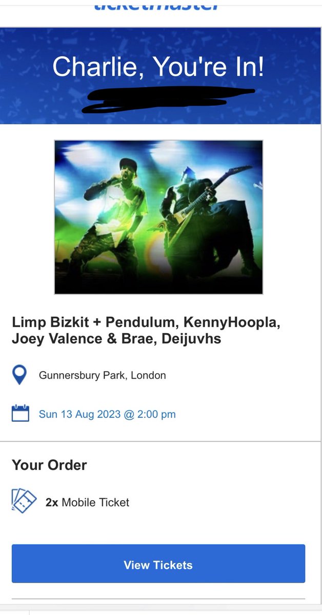 kharmenford's tweet photo. 2x @limpbizkit and @Pendulum tickets for sale, london, 13th august. Dm for details @ryansykes99 https://t.co/irQZzdF6Xh