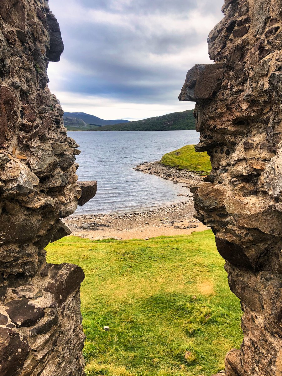 Explore Ardvreck Castle's ruins! 🏰 Dive into Scotland's past and beauty. #VisitNow #HighlandsAdventure