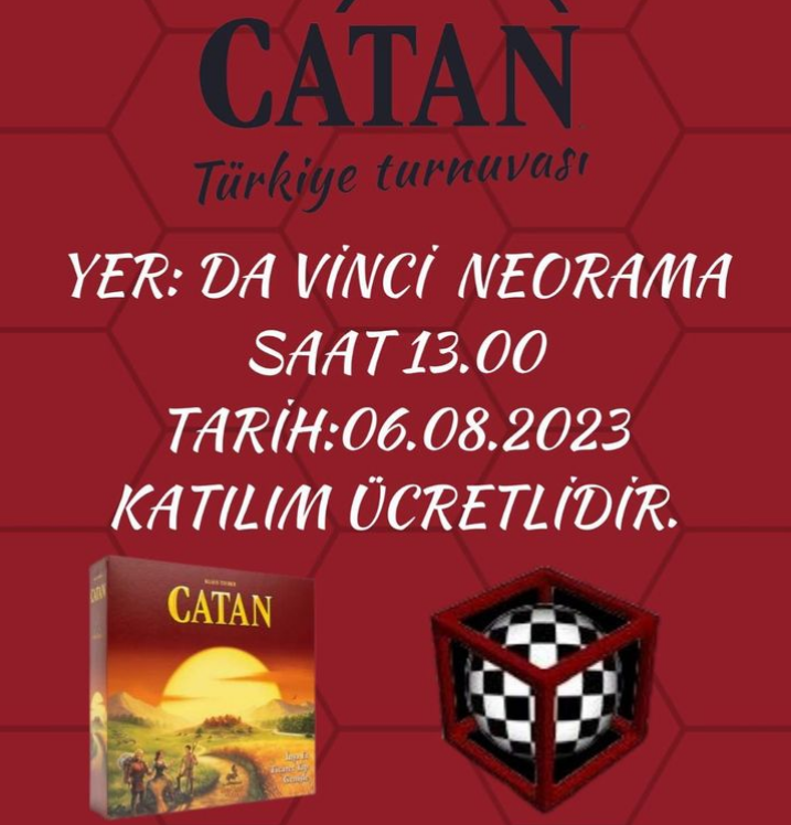 Catan Türkiye turnuvasının Ankara ayağı önümüzdeki Pazar Da Vinci boardgamecafe'de. Ben de orada olacağım bir aksilik olmaz ise.