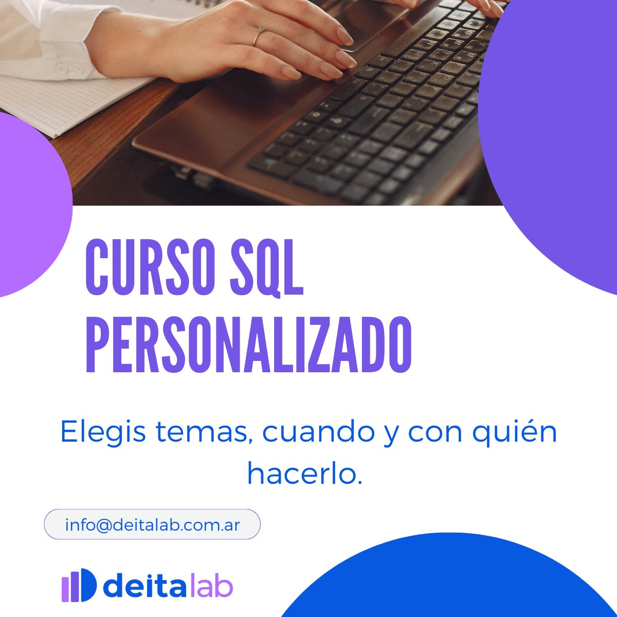 DeitaLab's tweet photo. ¿Quieres aprender SQL a tu ritmo y según tus intereses? 

Con nuestro curso SQL Personalizado puedes elegir las clases que más te interesen. 

¡Personaliza tu aprendizaje y alcanza tus objetivos en tiempo récord! 🚀💻 

Consultas: info@deitalab.com.ar

#SQLPersonalizado https://t.co/XMLtkQnCge