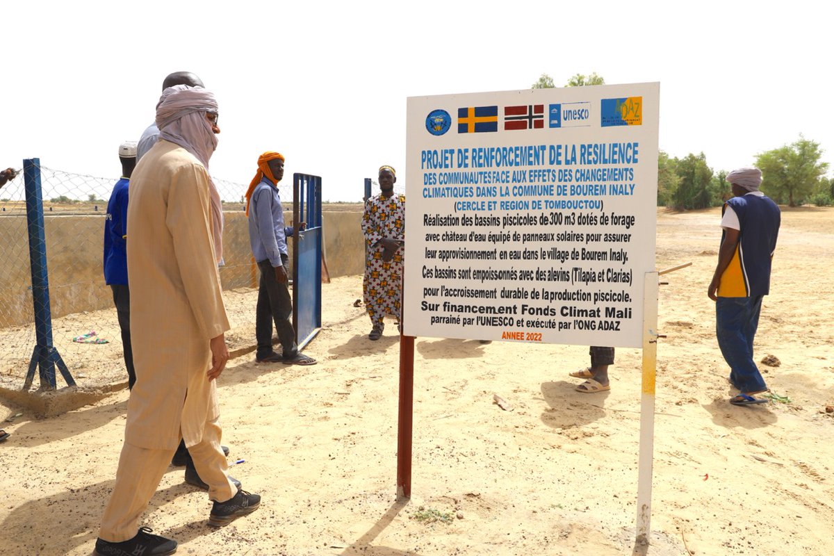 FondsClimatFCM's tweet photo. Mission de suivi des projets financés par le FCM dans la région de Tombouctou ! Dans la semaine du 24 au 30 juillet 2023, l’équipe du secrétariat technique du Fonds Climat Mali a effectué une visite de suivi et d’échanges sur les sites des réalisations financées par le FCM. https://t.co/Ybg99IKmtW