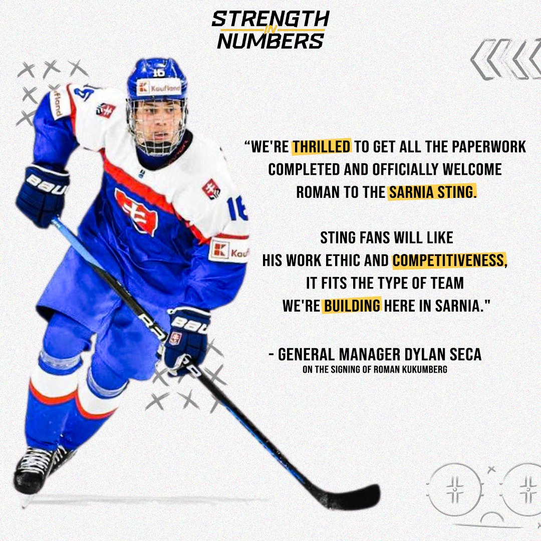 Roman has officially signed on the dotted line! ✍

We're thrilled to announce that we've signed Roman to an Ontario Hockey League (OHL) Standard Player Agreement and he is on his way StingNation!

🐝: bit.ly/3OmlfKI