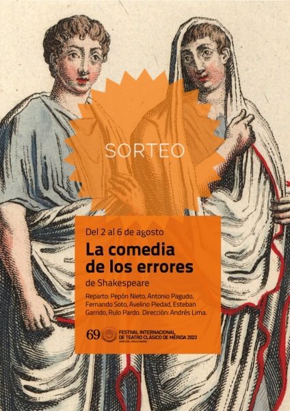Sorteo de Hostal Anas para conseguir 2 entradas del <a href="/Festival_Merida/">Festival Internacional de Teatro Clásico de Mérida</a>, seguimos con #LaComediaDeLosErrores.
Para poder conseguirlas debes:

1. Seguir a <a href="/HostalAnas/">Hostal Anas</a> en Twitter 
2. Seguir a <a href="/Turiex/">Turiex.Net</a> en Twitter 
3. Citar a quien quieres que te acompañe.
4. Retwittear este tweet