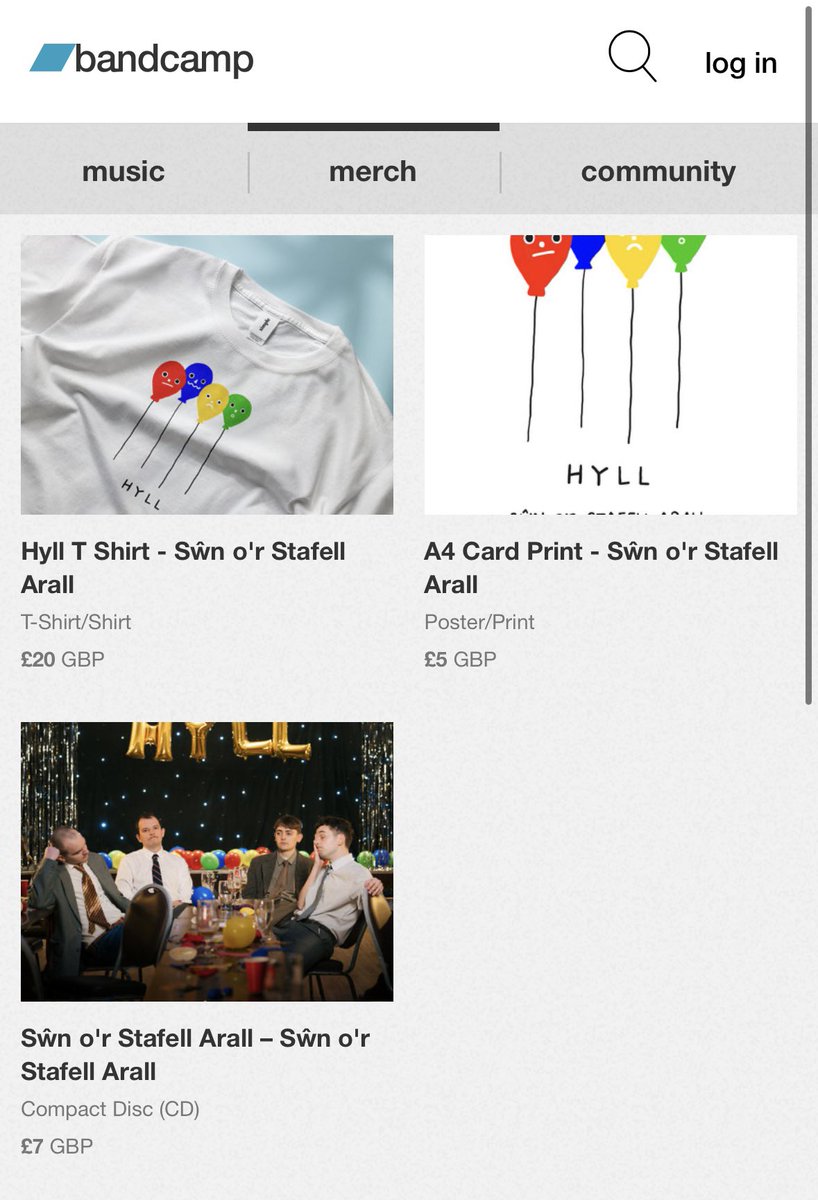 We are now really grown up and have set up a bandcamp 🤯 

Ma gweddill y stock ar gyfer y tees, prints a CD’s nawr ar gael yna - nifer cyfyngiedig ar ol felly ewch draw i archebu nawr! 

 👉🏼 hyllband.bandcamp.com/merch