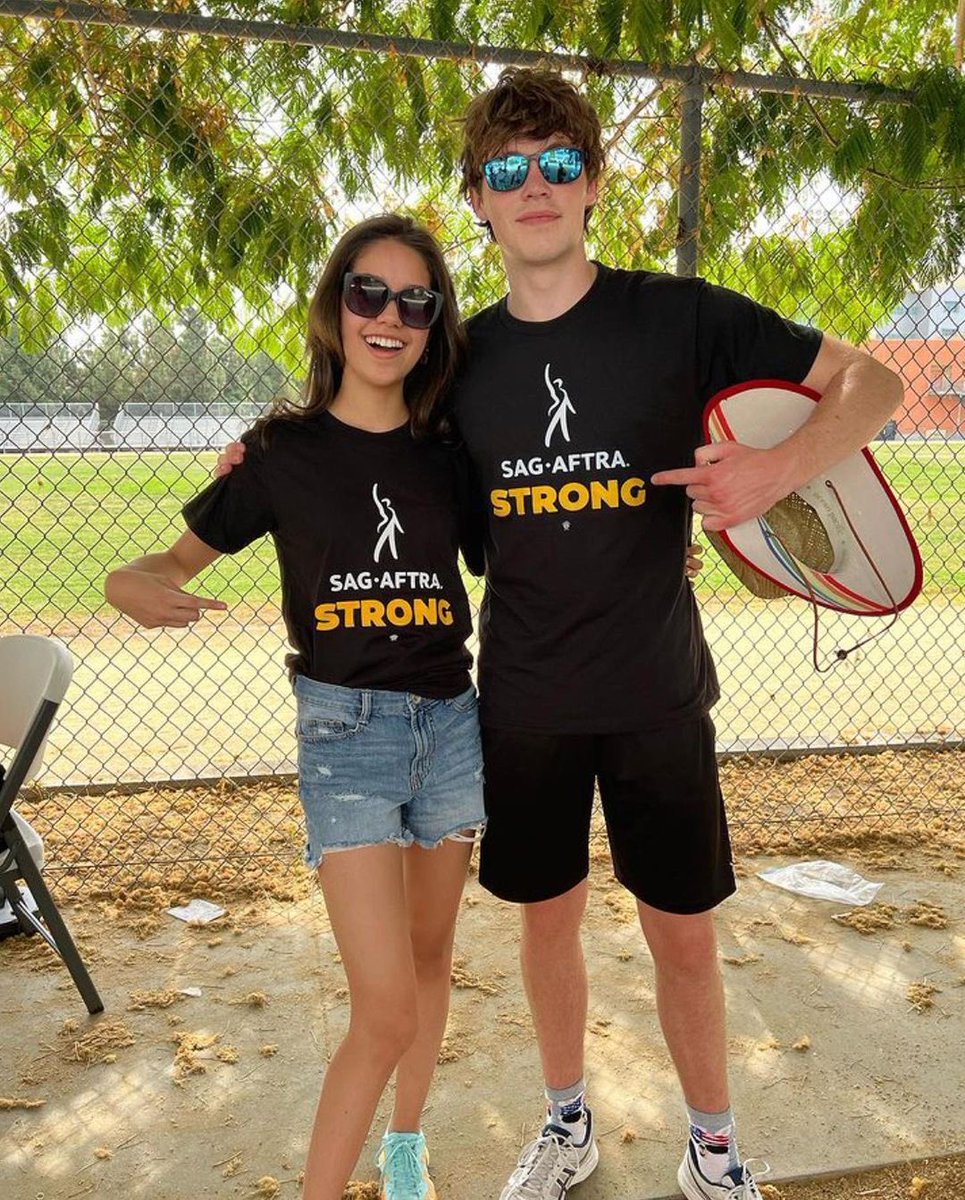 jackcfiles's tweet photo. Jack and Trinity supporting #SAGAFTRA strike. ‘Solidarity Always’. https://t.co/qi7eMS2giS