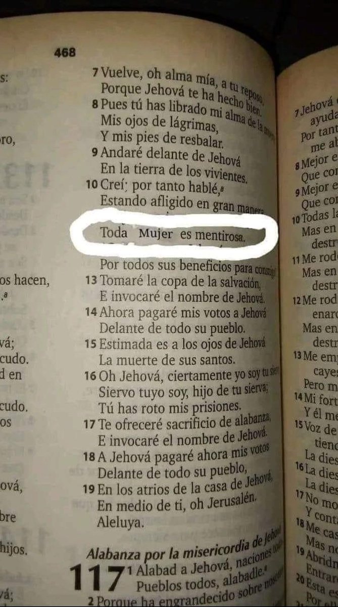 No lo digo yo, lo dice la biblia