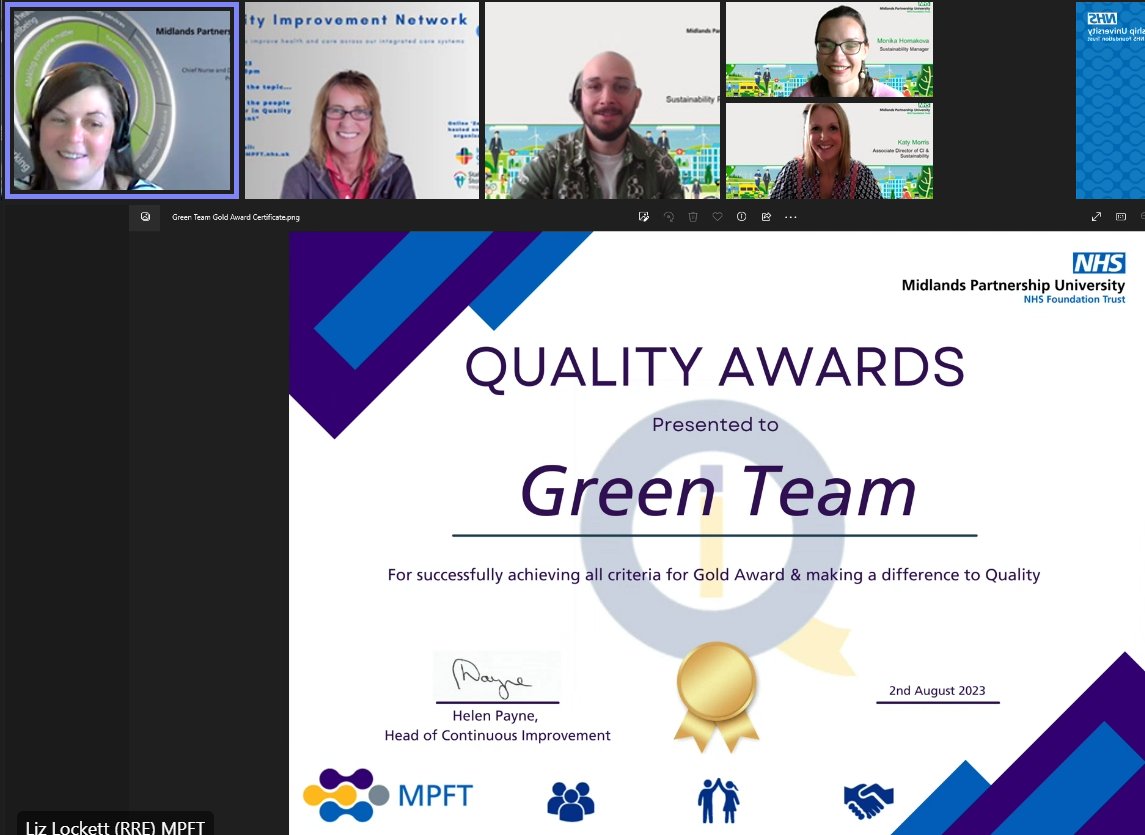 Congratulations to @GreenTeamMPFT on their Gold Quality Award!👏 It was great to hear about all of their hard work and have the certificate presented by @LizLockett1 Amazing work, team! 🤩