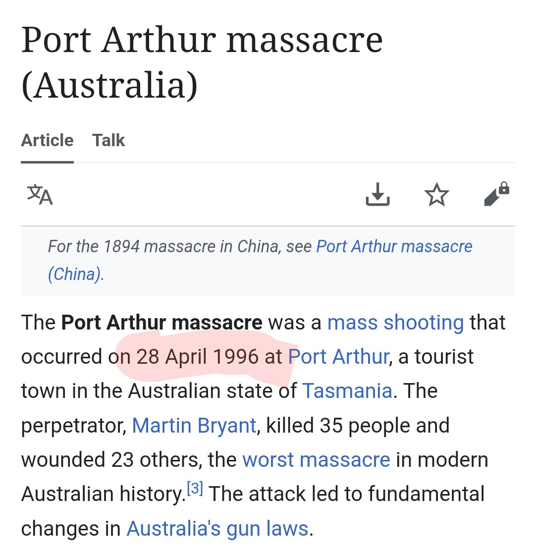 @NotJolyMcVeigh Does anyone think it's a coincidence that the shootings that lead to mass gun control in tbe UK and Australia happened less than a month apart?