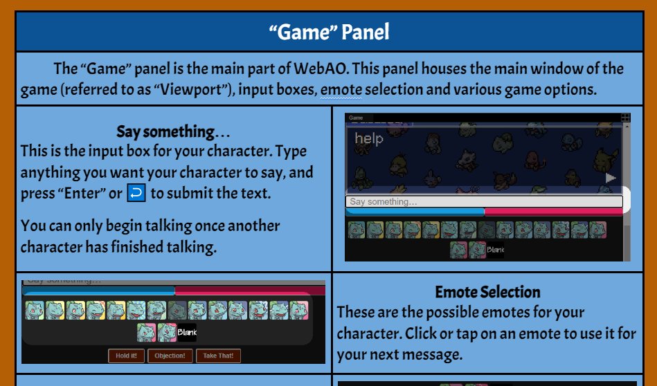 pmdDOJ's tweet photo. PMD Download Play features an external guide to help new players get used to the format of WebAO and learn about features to make their roleplay more ✨𝒾𝓂𝓂𝑒𝓇𝓈𝒾𝓋𝑒™✨

Check the Message of the Day on PMD Download Play for helpful links to the guide and resources! https://t.co/Q0JVKQxEO8