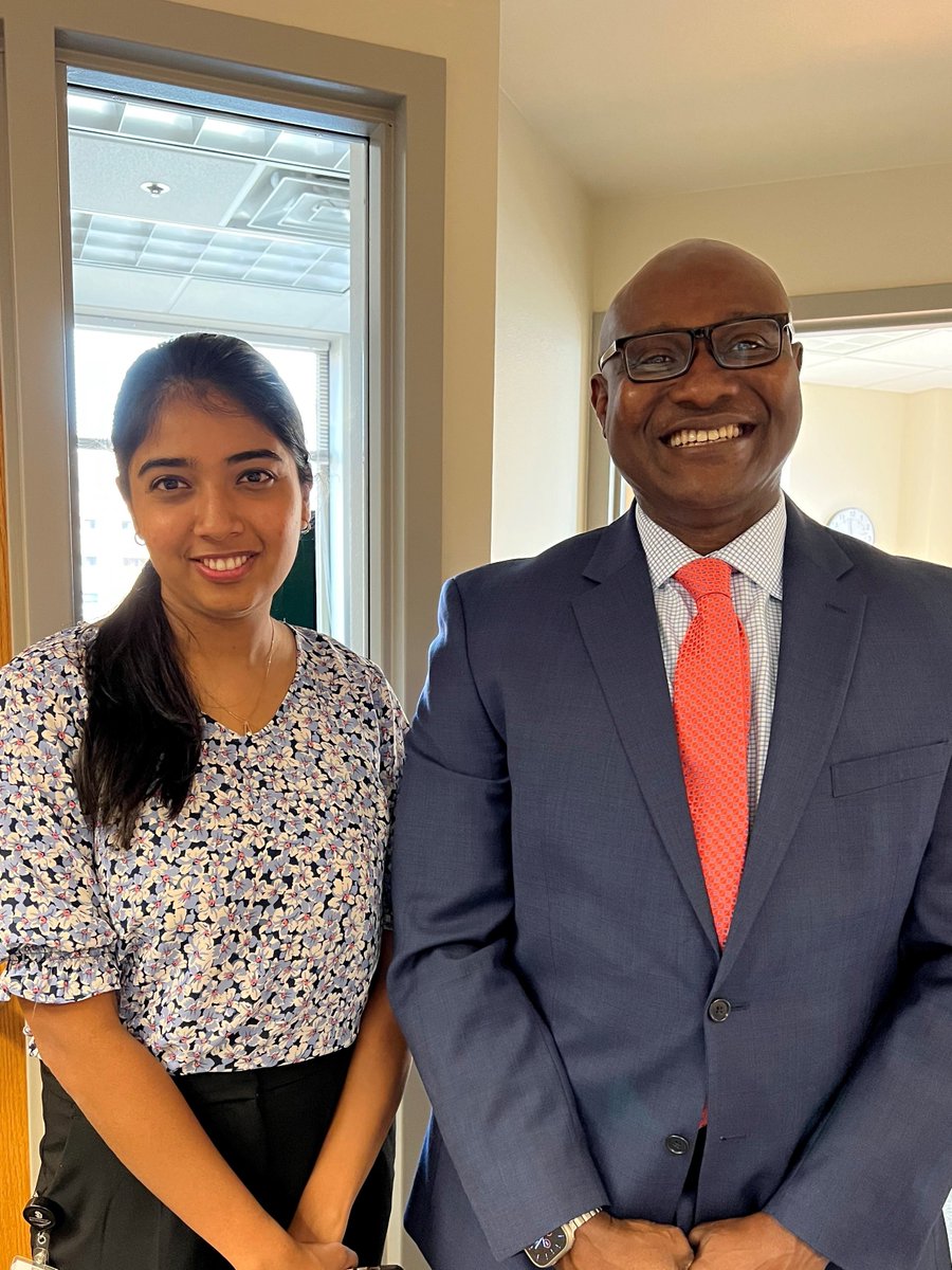 Visiting speaker, Dr. Leonard Egede, a nationally recognized health disparities researcher, took some time to visit with IM Resident Dr. Thabuna Sivaprakasam. We are grateful for the time!