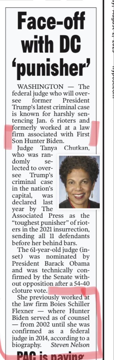 intheMatrixxx's tweet photo. So let me get this straight. The Judge in Trump’s latest case worked with Hunter Biden? You just can’t make this up? 

ROTTEN TO THE CORE. https://t.co/DvRq2RMXGa