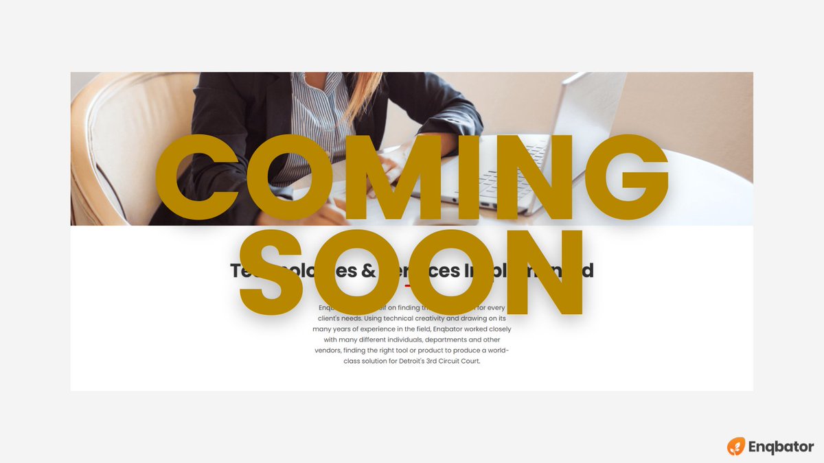 enqbator's tweet image. We are working on a new case study and are excited to share it soon. We'll cover the challenges + solutions of a project for Michigan courts, so stay tuned!

In the meantime, see our other case studies bit.ly/44Ri3NY
#DigitalSolutions #courttech #casestudy #comingsoon