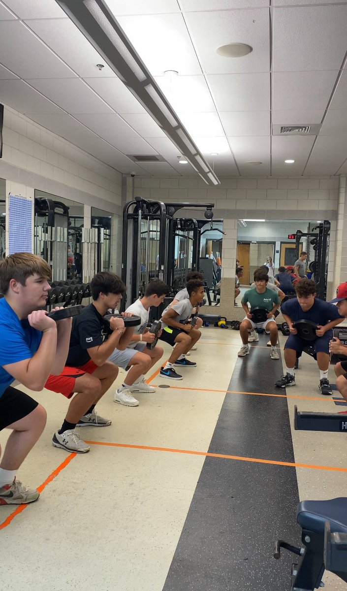 That time of the week again...Football competitions! 
Tic Tac Toe, medball wheelbarrow runs and toss. Freshman football are working hard in the weightroom. <a href="/FHSFAN/">COACH KILEY & FHS FOOTBALL</a>