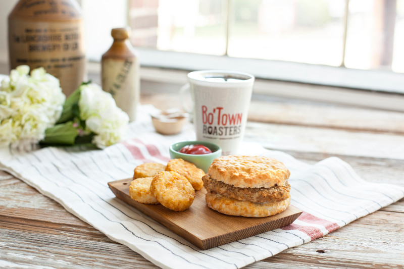 Stop by and enjoy a Bojangles Steak Biscuit!