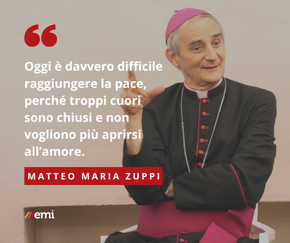 #MatteoZuppi parla di #pace ai giovani in partenza per la #GMG, ricordando la missione affidatagli da <a href="/Pontifex/">Pope Leo XIV</a> | per farci portatori di istanze di pace e continuare a coltivarla nella nostra quotidianità, i consigli di lettura dal catalogo #EMI emi.it/categoria-prod…