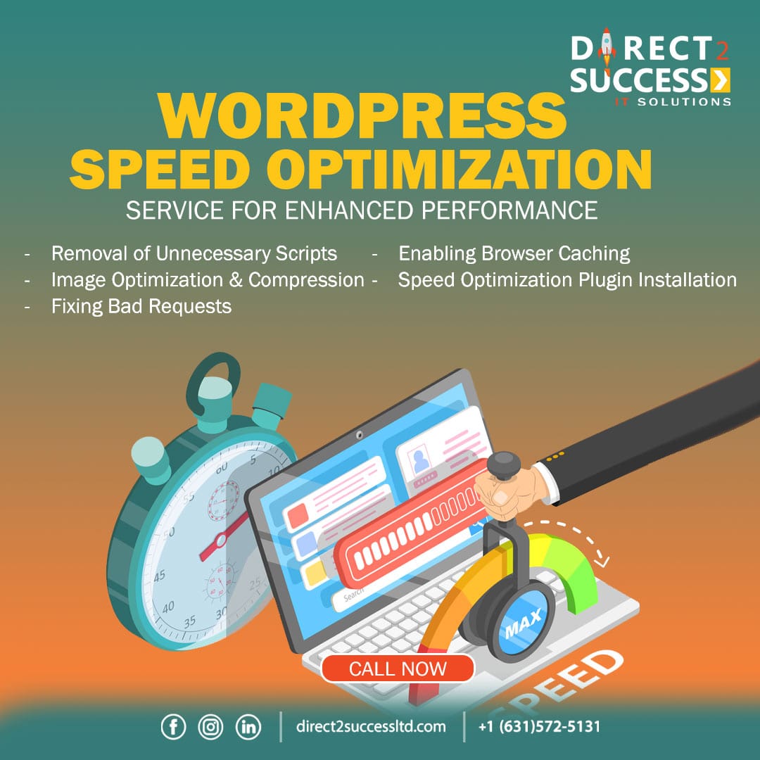 direct2success's tweet image. 🚀 Boost your WordPress site's speed with Direct2Success! ⚡️ Experience faster loading times and better user experiences today! #WordPressSpeedOptimization #Direct2Success