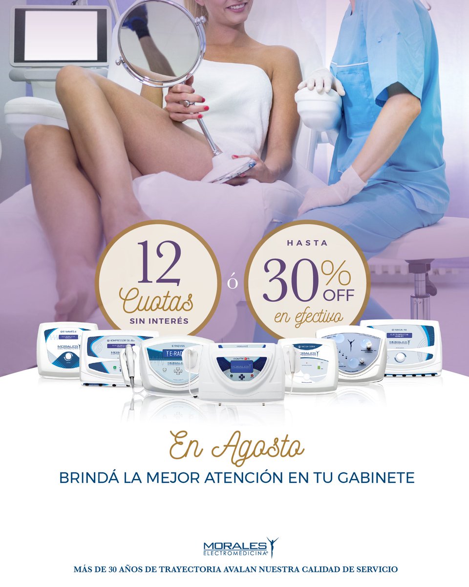 EMORALES_online's tweet photo. ¡Está llegando la primavera! Prepará tu gabinete con la mejor tecnología de la mano de Electromedicina Morales. 

Tenemos 12 cuotas sin interés ó hasta 30% OFF en efectivo🙌🏽

Escribinos vía Whatsapp al 11 2399 9281 o llamanos al 11 4642 7247

#morales #estetica #descuentos #promo https://t.co/Km92su1tGq