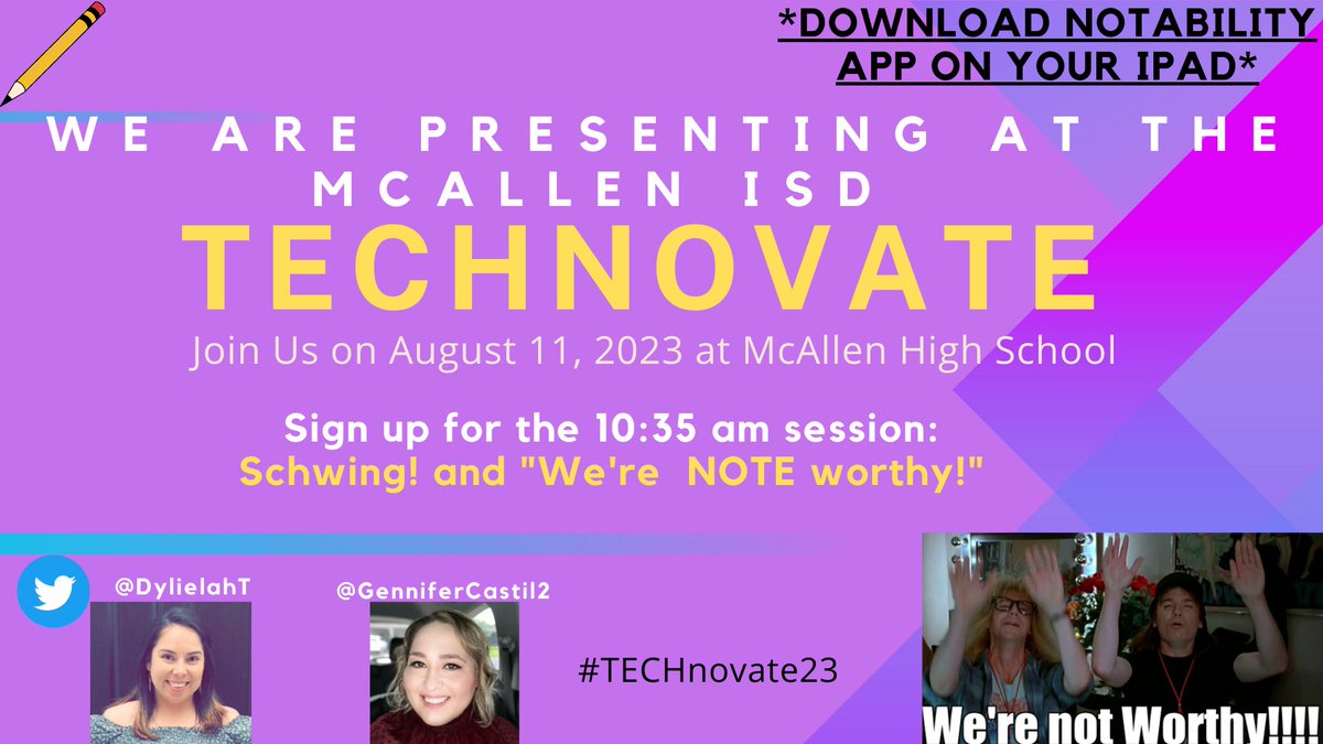 Presenting at #TECHnovate23 Come and learn how we navigate through Noteability.
<a href="/annvega/">annvega</a> <a href="/jamesvarlack/">James Varlack 👨🏾‍💻</a> <a href="/TerriersTravis/">TravisTerriers</a> <a href="/LyndaFarias1/">Lynda Farias</a>