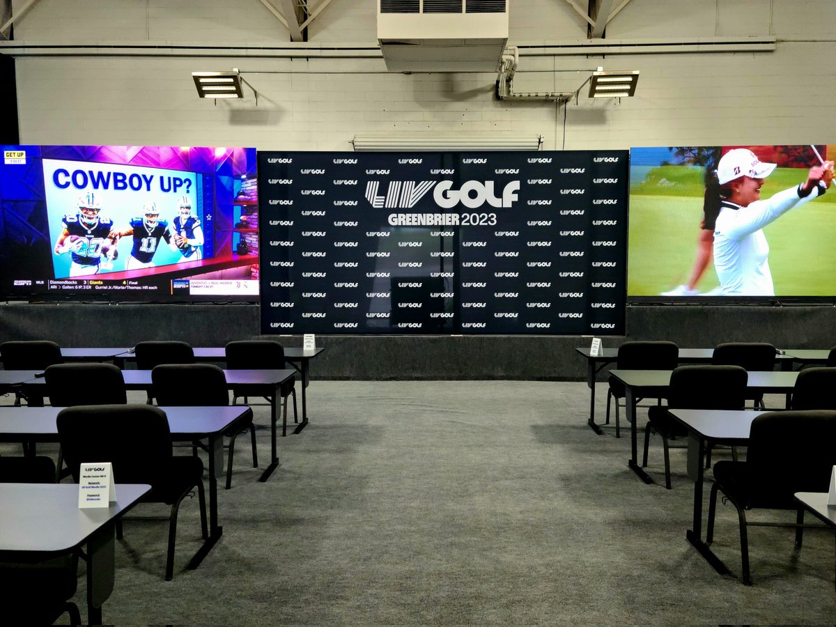 BrandonWFXR's tweet photo. Pro Golf is BACK at @The_Greenbrier 

The @livgolf_league is set for a LOUD weekend in Southern West Virginia! https://t.co/yNxRVwl8uL