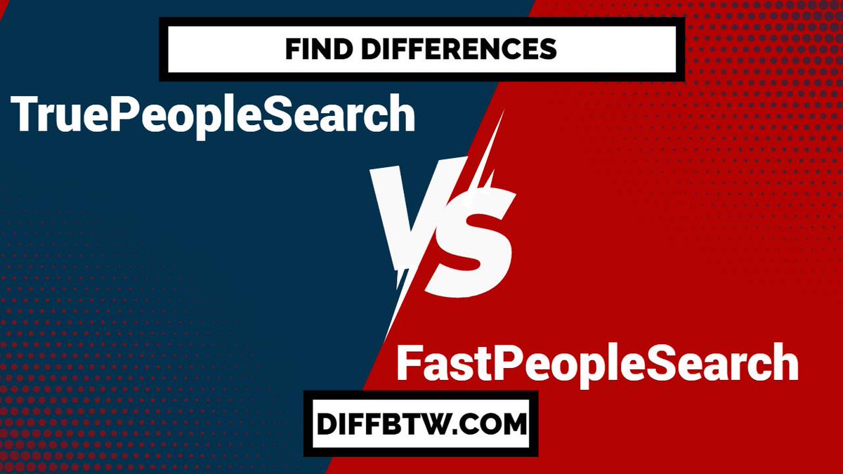 diffbtwofficial's tweet image. Difference Between TruePeopleSearch and FastPeopleSearch - diffbtw.com/truepeoplesear… and FastPeopleSearch are both popular websites that help to find people's data all over the world. Both have similar features like searching by name, phone number, and address and getting the in...