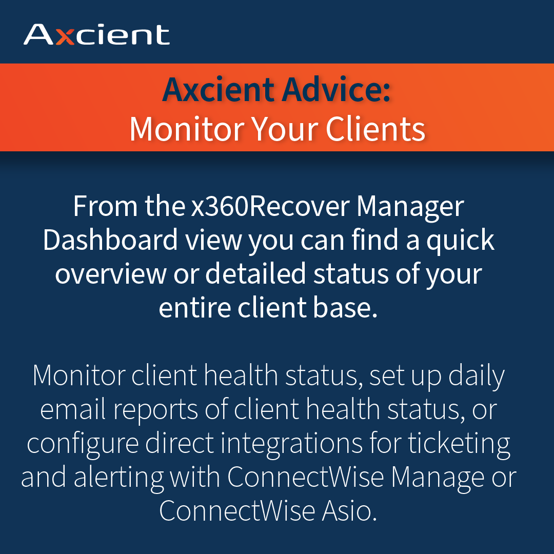 Axcient's tweet photo. The latest #AxcientAdvice comes to us straight from Jeff crystal! Check out his tips for #x360Recover users. https://t.co/sVCkqxvdeW