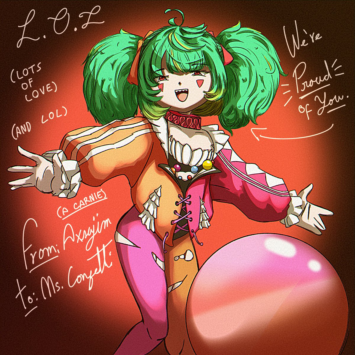 AxsajimReyes's tweet image. Finished! There you go. Not my best drawing, at all. But it's got a lot of heart.
#confetticanvas