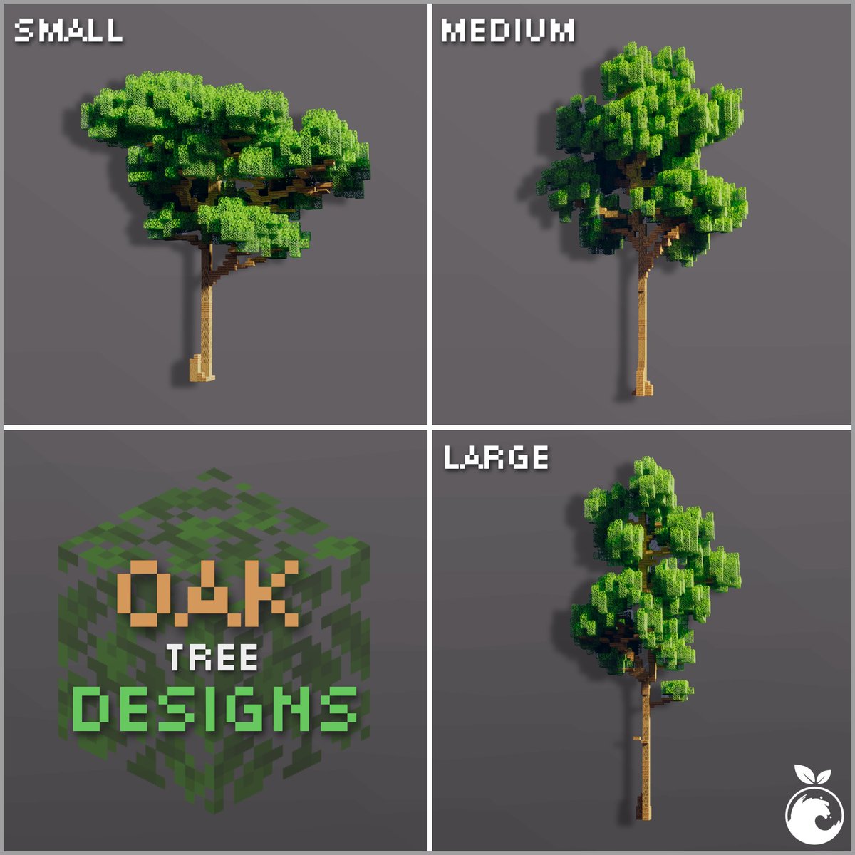 Junopii_'s tweet photo. Oak tree designs I made 🍃
#Minecraft #Minecraftbuilds #minecraft建築コミュ https://t.co/SQGBBDWL4h