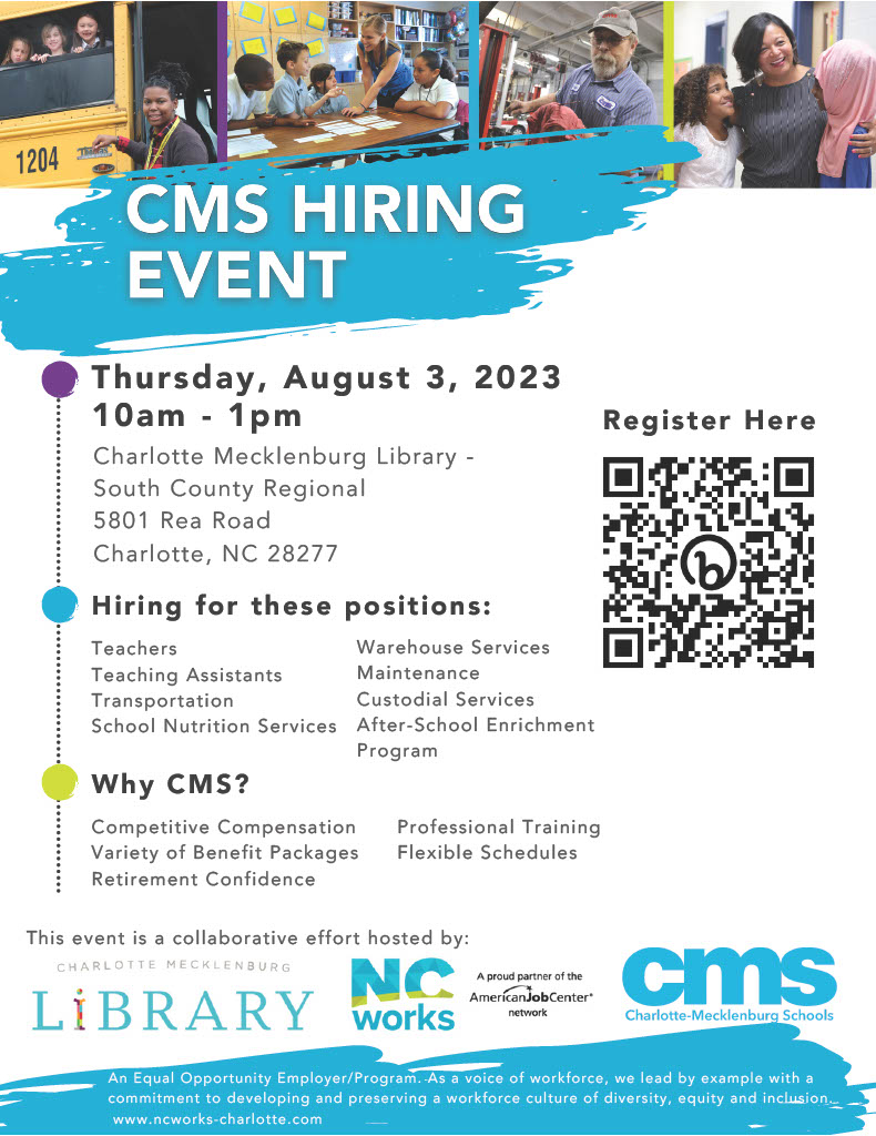 WGU North Carolina (@wgunc) on Twitter photo Are you looking for a position as a teacher or in a supporting role? <a href="/CharMeckSchools/">Charlotte-Mecklenburg Schools</a> is holding a job fair tomorrow. #job #career #charmeckschools Are you looking for a position as a teacher or in a supporting role? <a href="/CharMeckSchools/">Charlotte-Mecklenburg Schools</a> is holding a job fair tomorrow. #job #career #charmeckschools