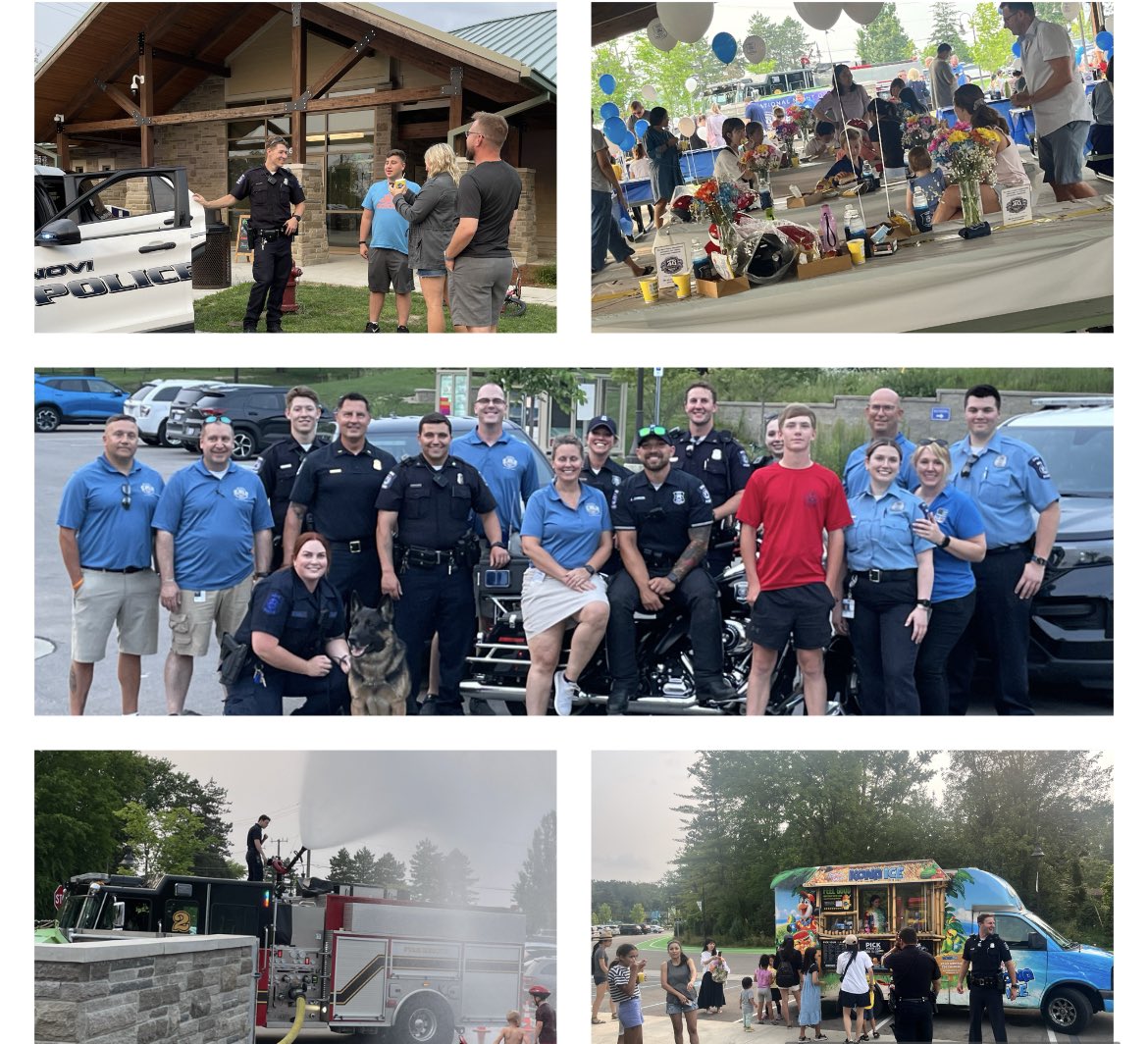 novipolice's tweet photo. #NationalNightOut2023 was a Hugh success. 300 hot dogs, 250 @KONAICE snow cones, and a million smiles. Special Thanks to @JulieWarren0258 for organizing. #Community #PublicTrust @cityofnovi @noviparks @JulieWarren0258 @ChiefZinser https://t.co/rSD9NYvpDT