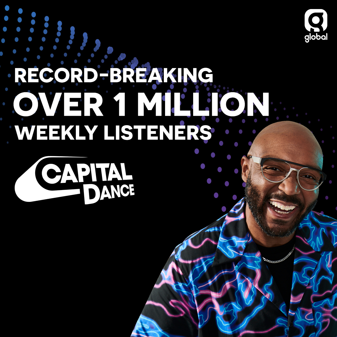 Nothing but love & good vibes for @CapitalDance which has smashed through the 1 million listener mark for the first time! The UK’s official dance station has welcomed 141k new listeners over the past three months 🙌🔊 #RAJAR Listen to @MistaJam & the team on @GlobalPlayer 📲