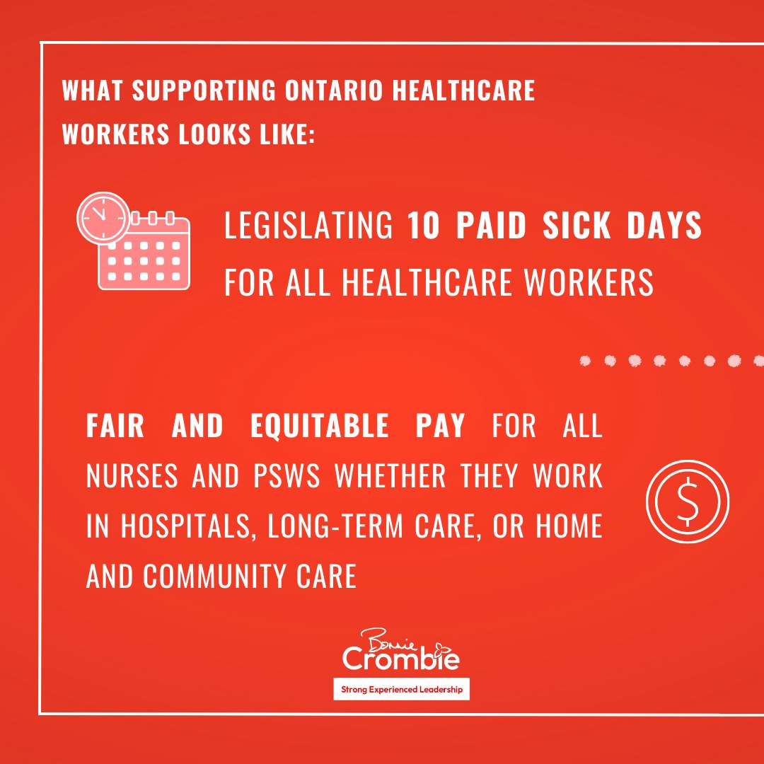 BonnieCrombie's tweet photo. Ontario’s universal, single payer healthcare system is on the brink. Healthcare workers have been forced to go to war with @fordnation because their working conditions are untenable. I have a better idea: let's listen to our healthcare workers and put our budget surplus to work. https://t.co/Q3kPE2CNLT