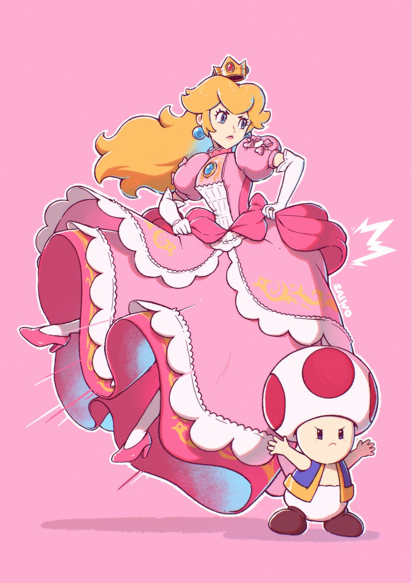 ピーチ姫 「PEACH'S MONTH - DAY 2  SSBU/B Peach! I m」|SAIWO✨COMMISSIONS open!のイラスト