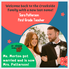 Welcoming back a familiar face with a new last name <a href="/Creeksidetweet/">Creekside ECS</a> 😃<a href="/Mrs_Patterson__/">Sara Patterson</a> #WEareLakota