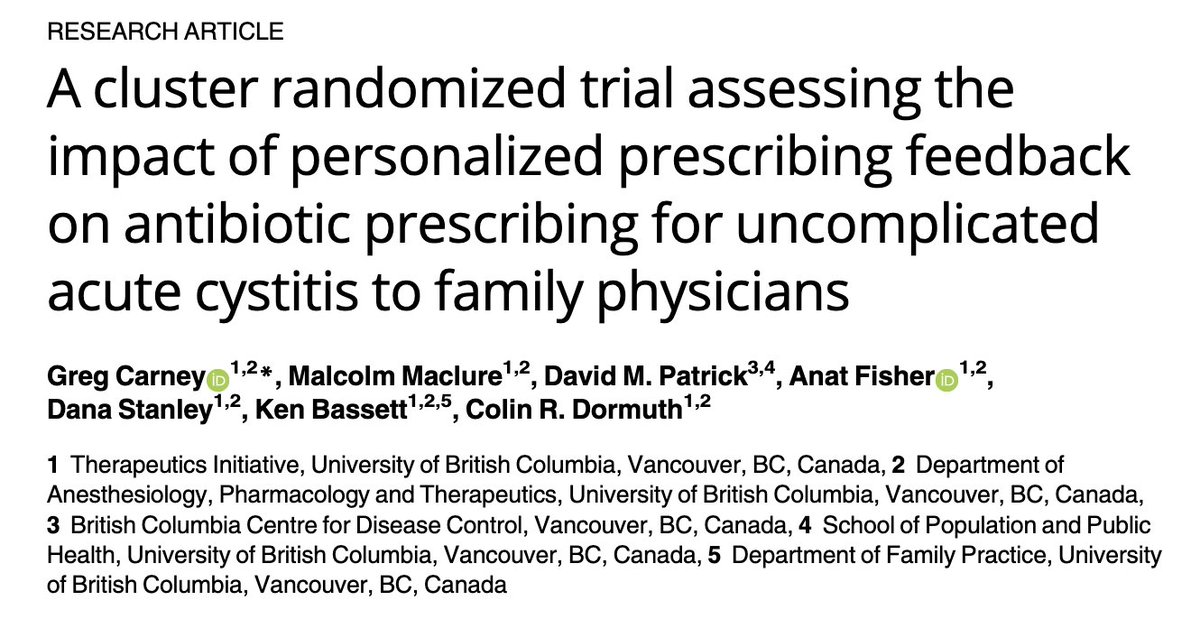 Drug_Evidence's tweet photo. 🆕 #Prescribing Portraits publication! 🚨

Trial finds personalized prescribing feedback to family physicians + population data on antibiotic resistance, with a simple therapeutic recommendation, can significantly improve prescribing of #antibiotics

👉🏽https://t.co/aGssqjK3tl https://t.co/ASRDoc2y4J