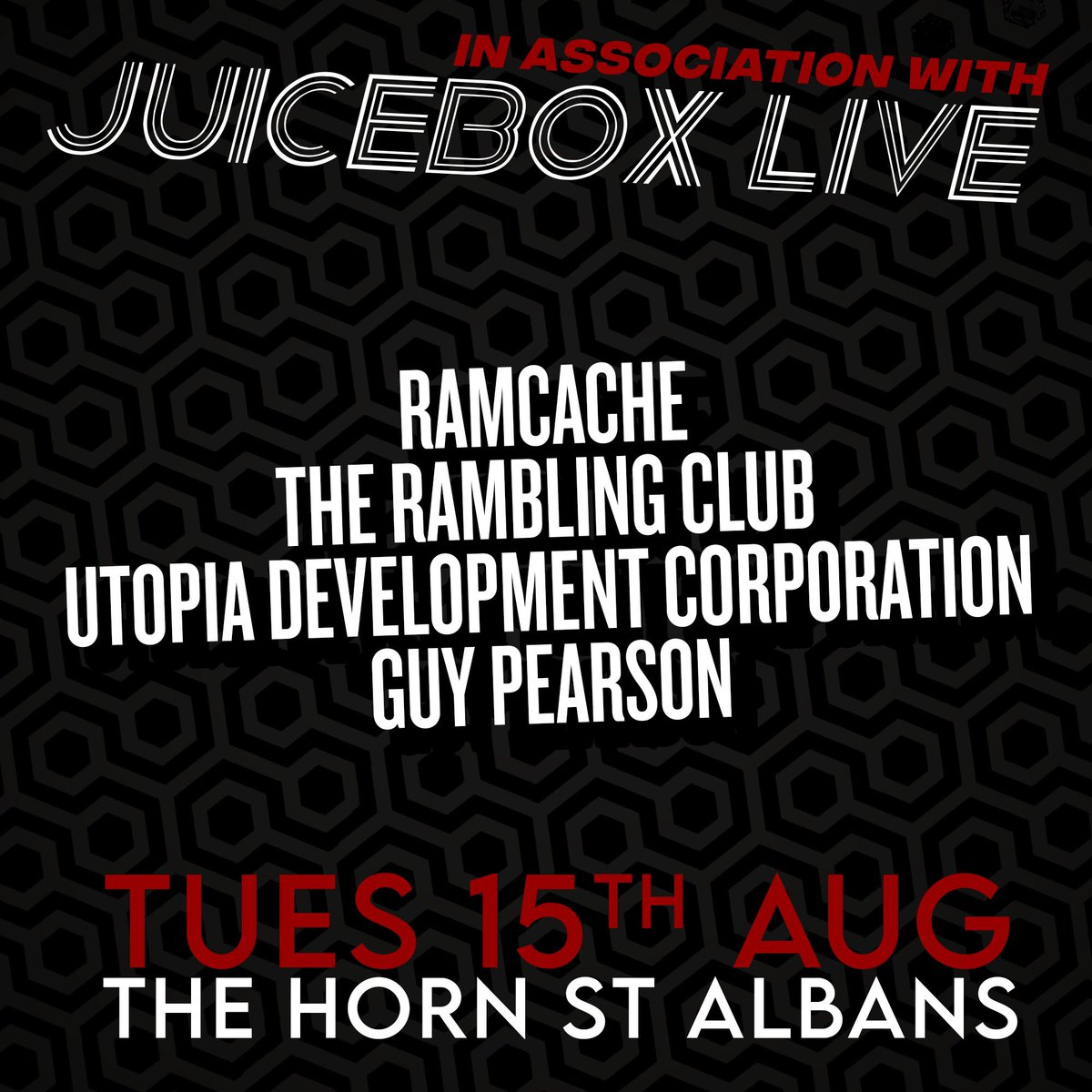✨St Albans ✨

We’ll be playing <a href="/hornvenue/">The Horn, St Albans</a> in St Albans on Tuesday 15th August. 

Tickets on sale now via the link in our bio.