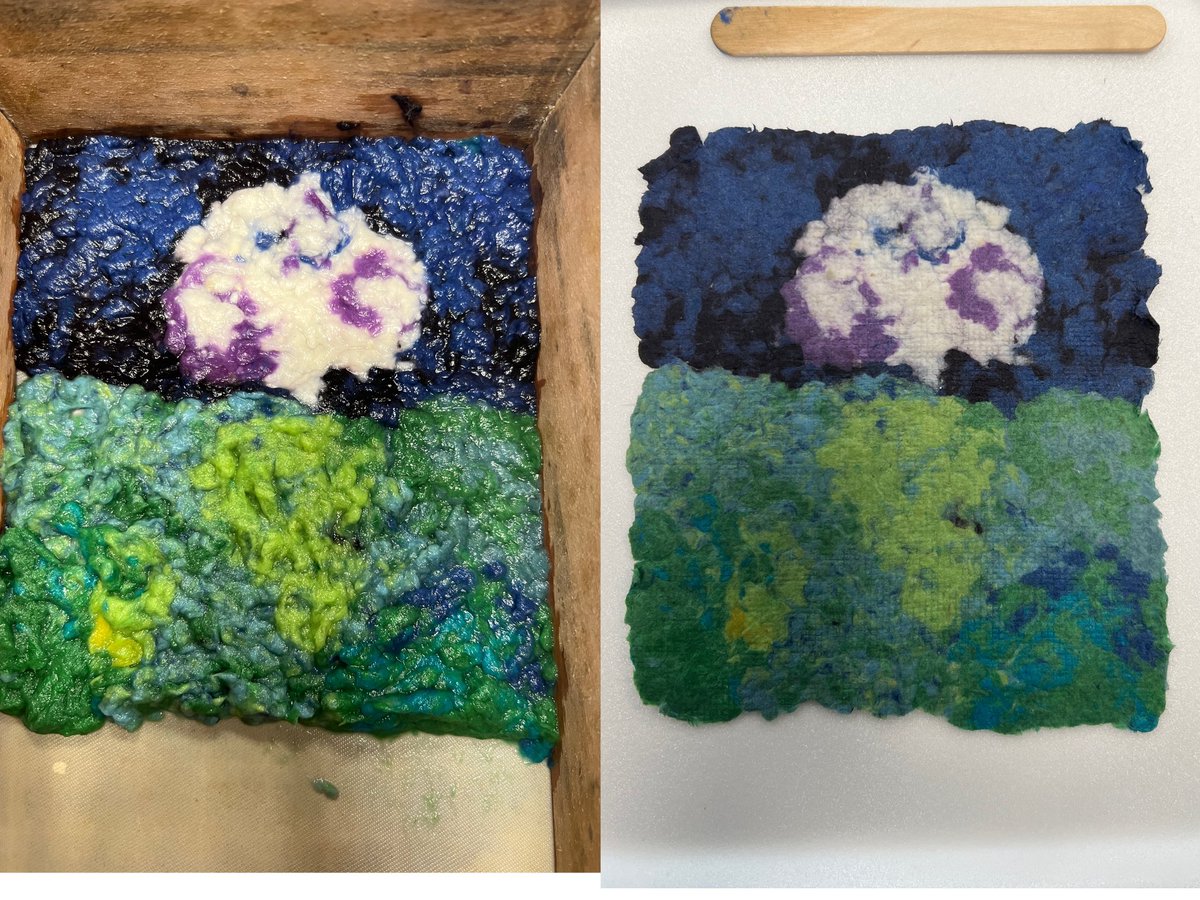 Wet/Dry 
Visual Art explored the amazing technique of painting with paper pulp #amplifyaldineart @NewmanKaileigh