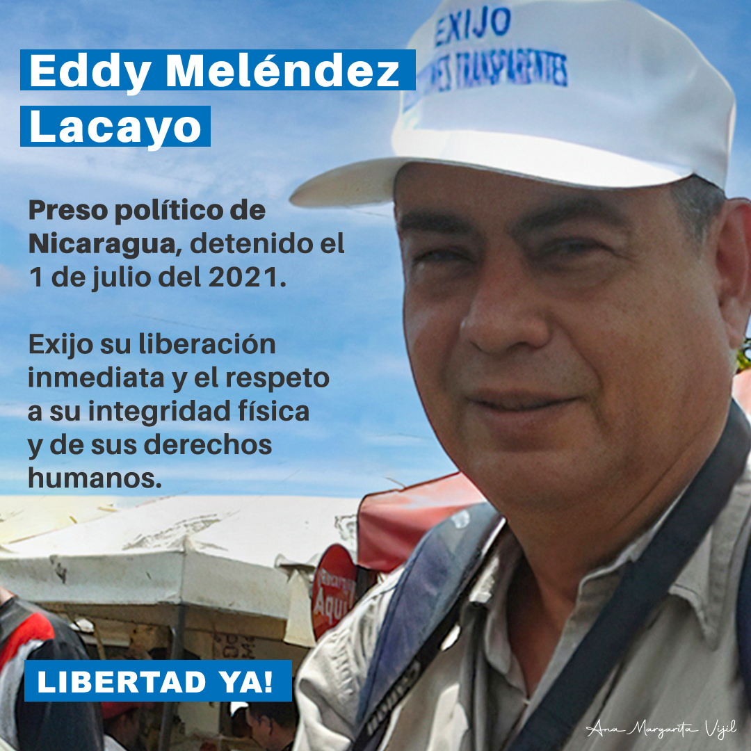 anavijil's tweet photo. #LibertadYa para Eddy Meléndez, lleva 763 días detenido ilegalmente.
#SOSNicaragua #RompiendoCadenas #ReleaseChains https://t.co/YYxRccknGE