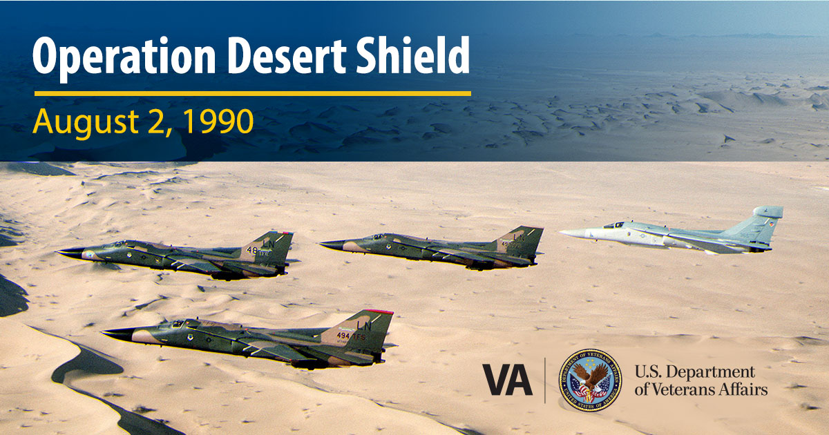 Operation Desert Shield began on this day in 1990. If you served in the Gulf War era, you may be eligible for expanded <a href="/DeptVetAffairs/">Veterans Affairs</a> benefits. There’s no deadline if you file your claim or submit an intent to file by Aug 9, 23. 

Visit VA.gov/PACT to learn more.